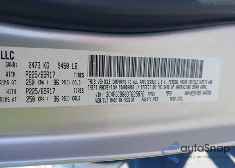 2013 Dodge Journey Sxt from USA, damaged, VIN 3C4PDCBG0DT625876